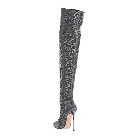 Casadei animal print thigh-high boots - Picture 5 of 15